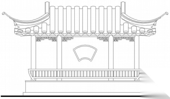 某古建扇亭建筑施工图