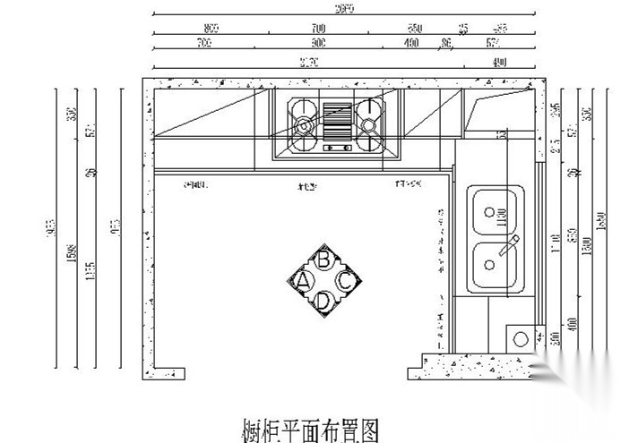 现代风格的定制橱柜设计施工图