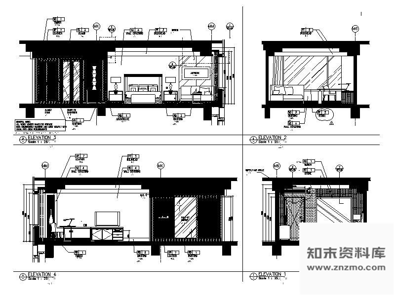 图块/节点标准间立面图