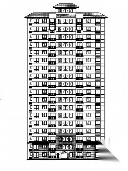 [重庆]高层框架剪力墙结构住宅建筑施工图（含屋面塔楼）