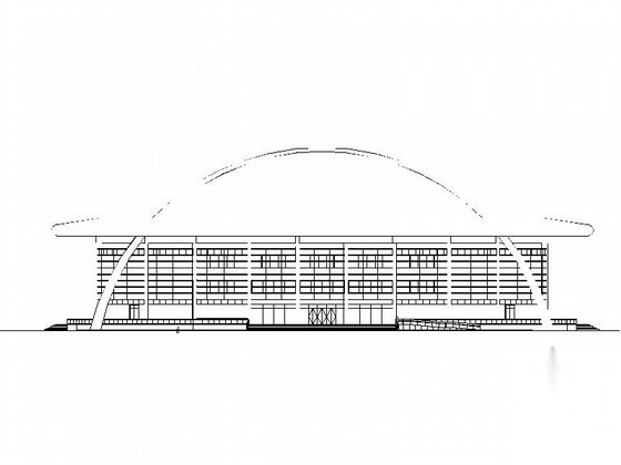 [河南]大型体育中心网球场建筑施工图（国内顶尖设计院）