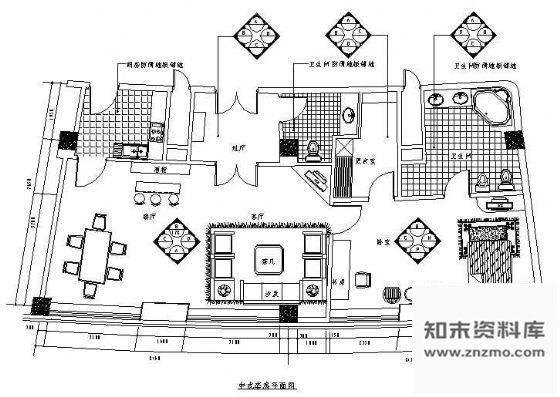 施工图某宾馆总统套房装修图