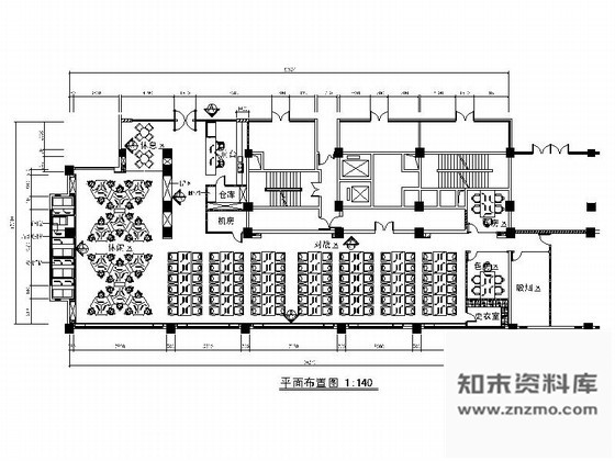 施工图原创时尚现代有活力网咖室内装修施工图含效果图