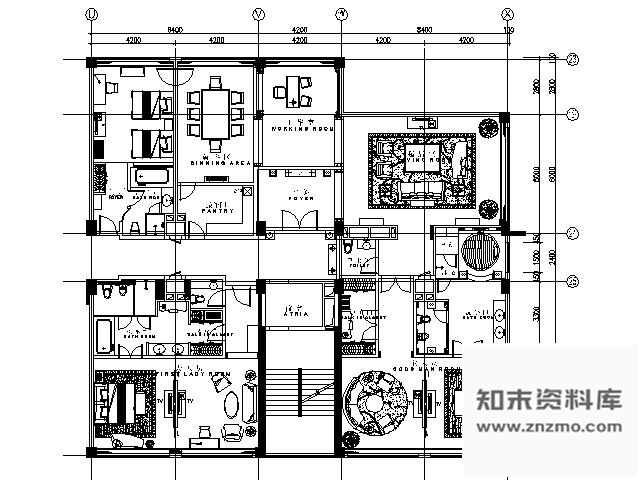 施工图五星假日酒店总统套房施工图含效果