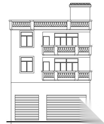 临街四层小住宅建筑施工图