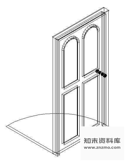 图块/节点门CAD模型图块6