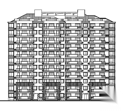 温州某小区十一层住宅楼建筑施工图(6#楼)