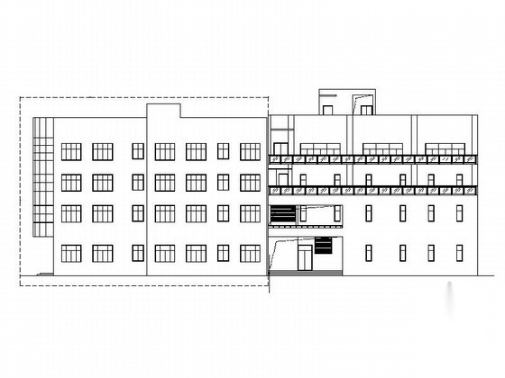 浙江 四层框架结构多层次市级档案馆建筑施工图