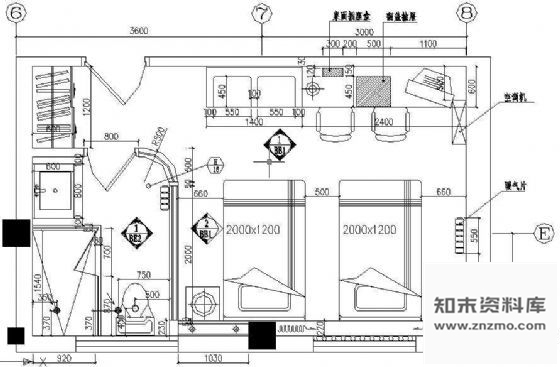 施工图酒店客房样板间装修图