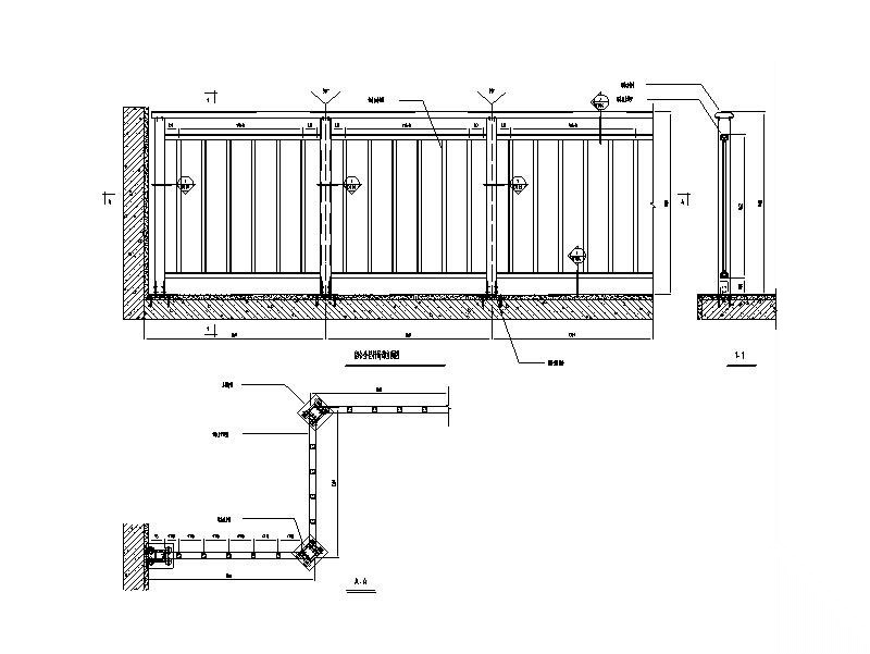 幕墙栏杆系统标准图CAD 节点