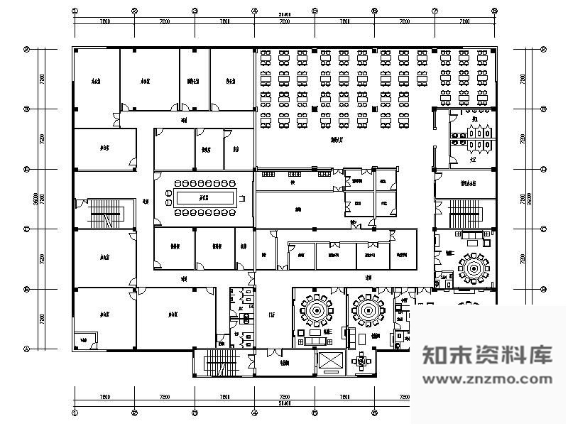 施工图某区管委会食堂装修图