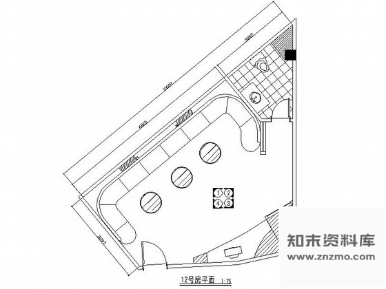 施工图夜总会12号包厢室内装修图