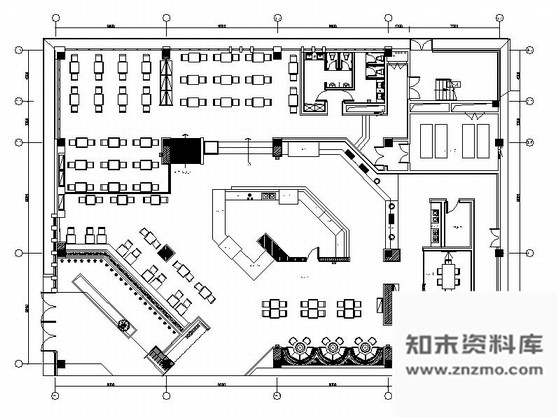 施工图杭州休闲度假酒店细节十足自助餐厅室内施工图含效果图