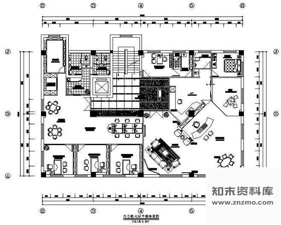 施工图某办公室方案图