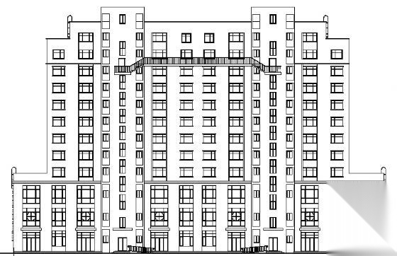 某十三层商住楼建筑方案图