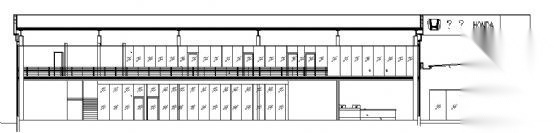 某广州本田汽车展厅建筑方案图 展销厅