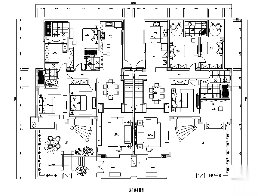 [江苏]现代简约500平米别墅设计施工图（附效果图）