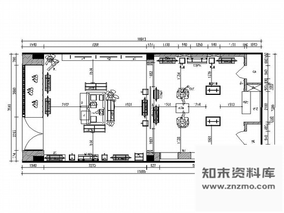 施工图浙江现代风格服装店装修CAD施工图含效果图