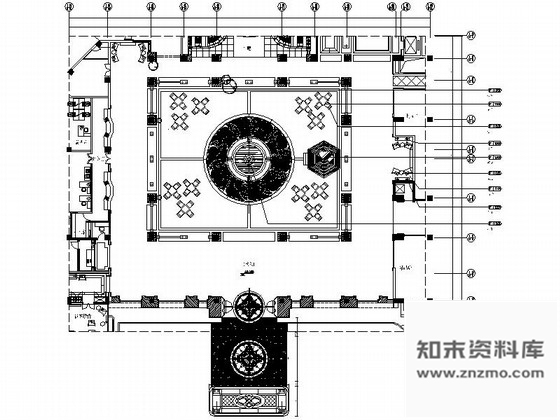 施工图深圳五星级酒店大堂室内装修CAD竣工图含实景