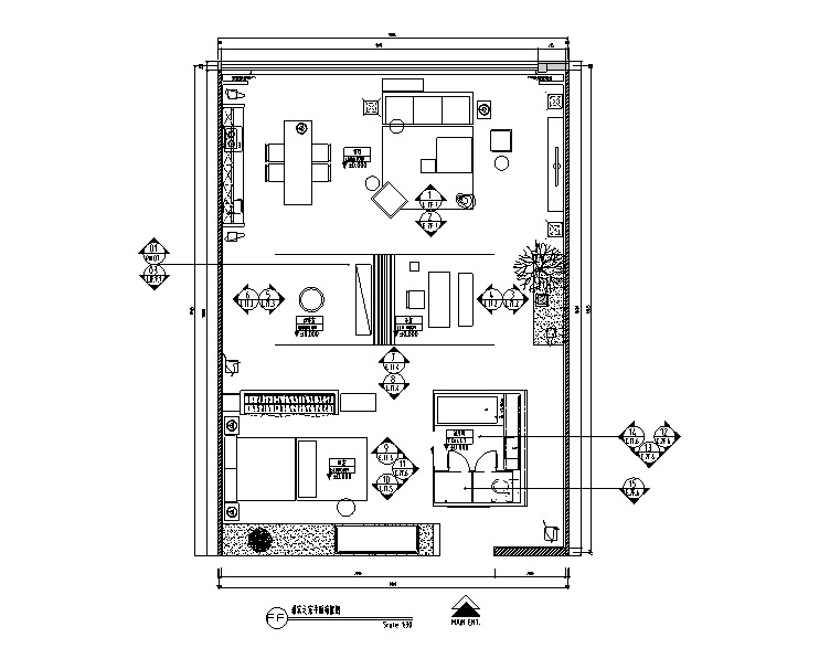 居然顶层展览展示装修设计施工图（附效果图）