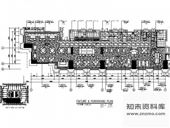 施工图广东某豪华商务酒店行政酒廊室内装修施工图