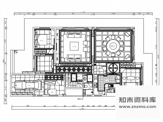 施工图异域风三层别墅室内装修图