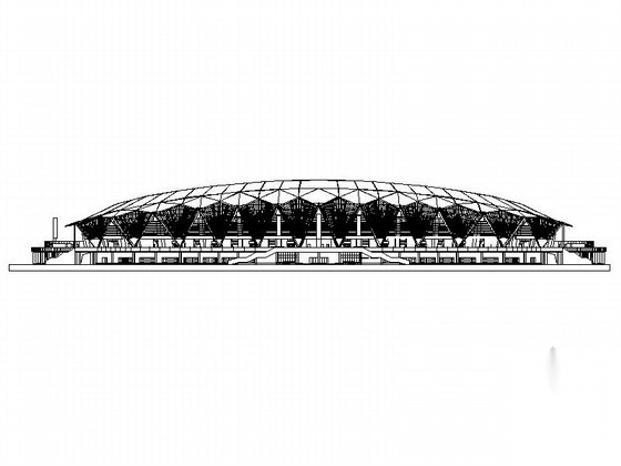 [山东]大型体育场建筑施工图（知名设计院）