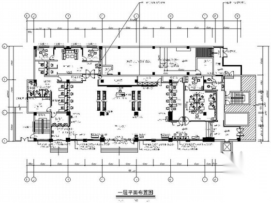 [湖南]某现代风格银行办公楼室内装修施工图