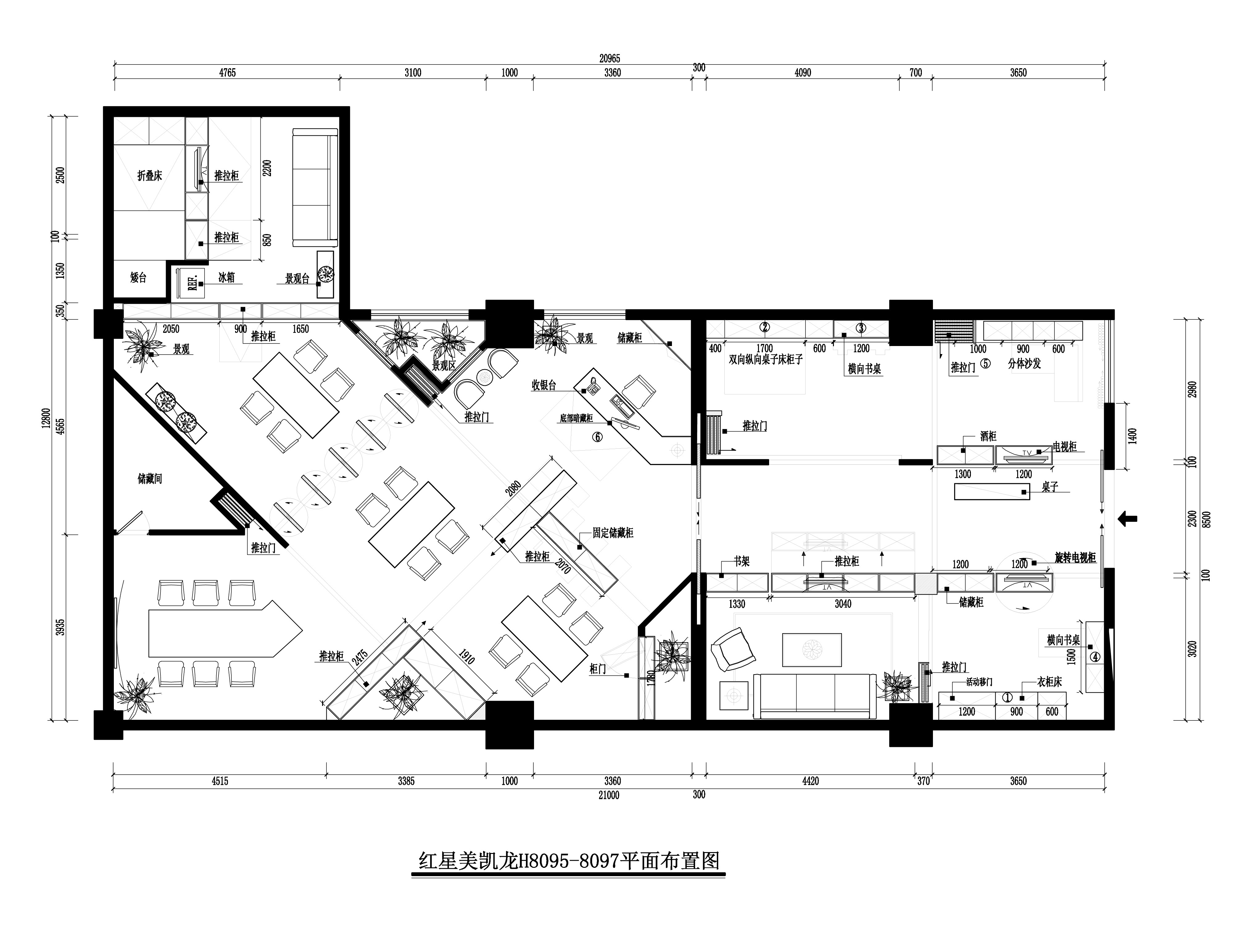 [福州]译景复合空间装饰项目施工图+效果图