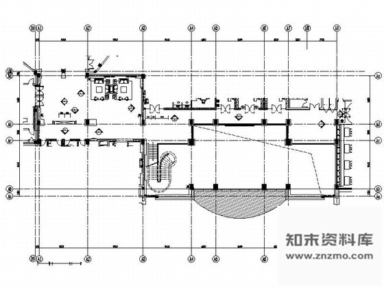 施工图安徽时尚酒店跑马廊室内装修图