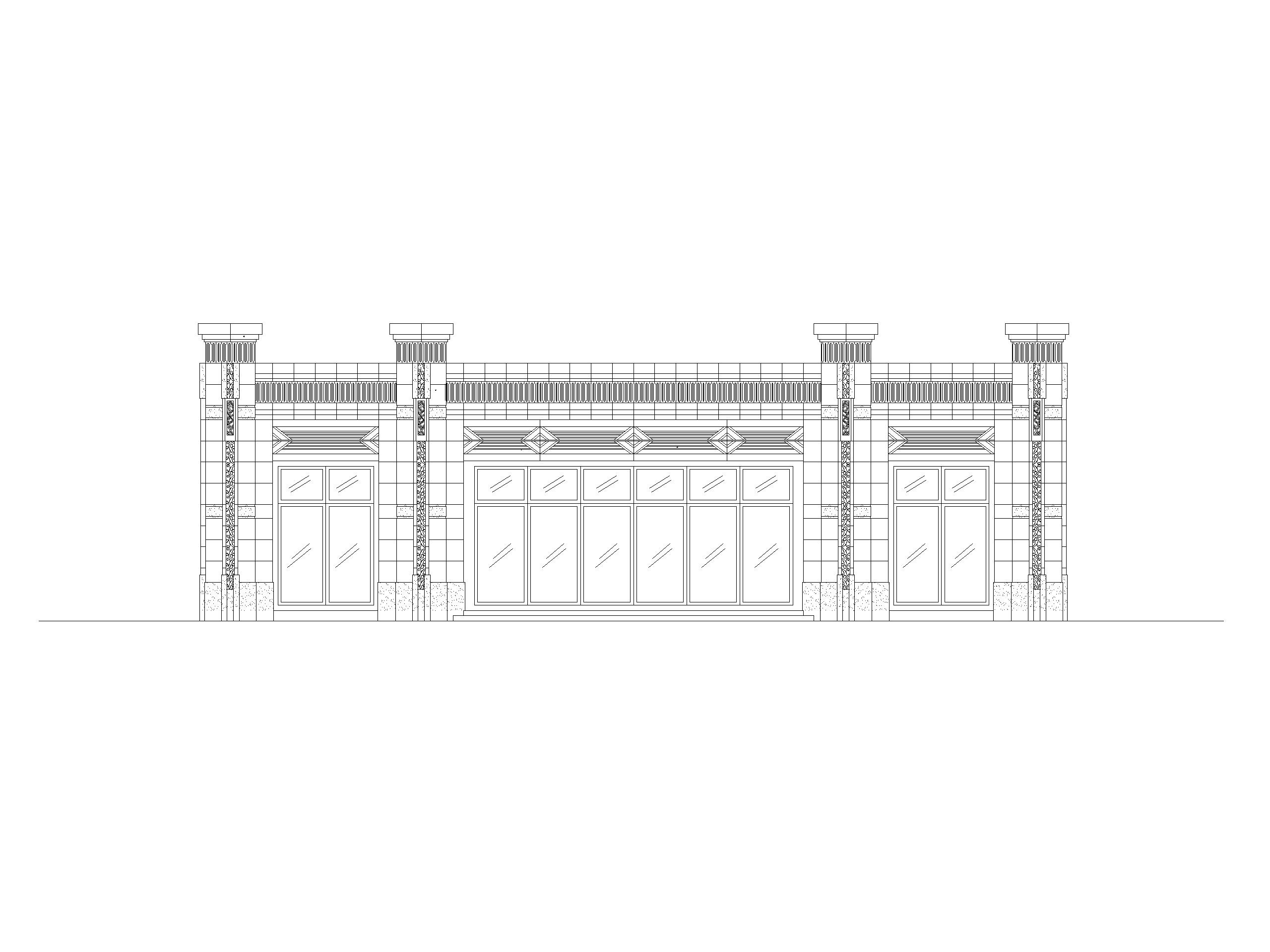 园区入口大门建筑施工图（CAD）