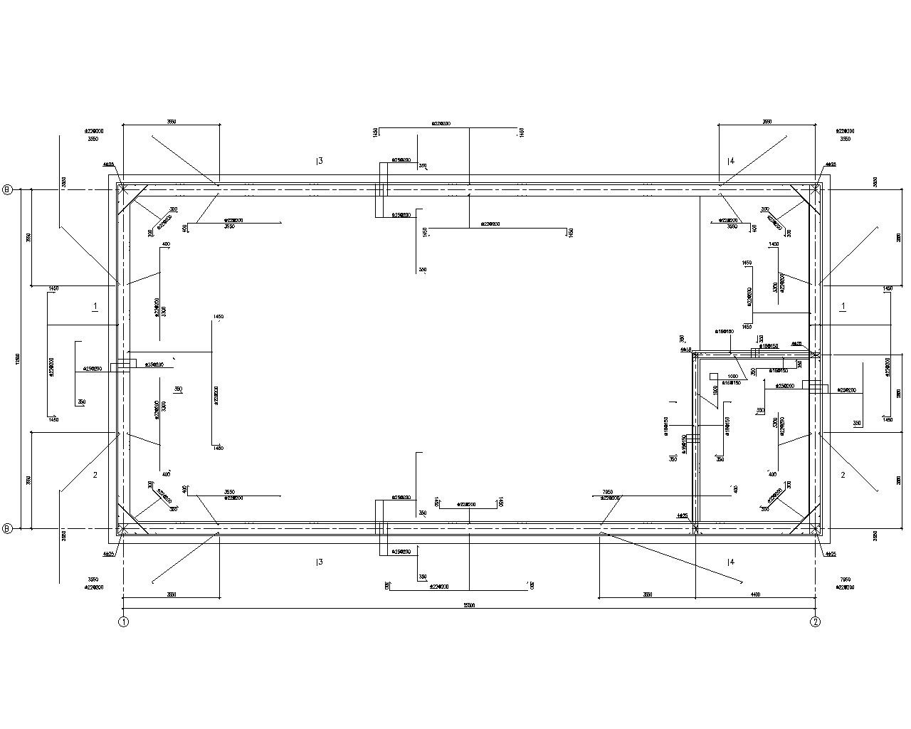 某消防废水池混凝土结构施工图（CAD） 混凝土节点