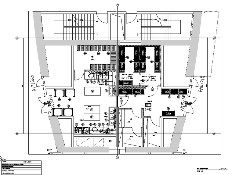 北京现代风格华都餐饮空间设计施工图附效果图