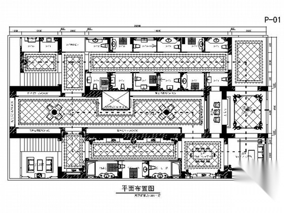 [山西]豪华欧式风格瓷砖展厅室内装修设计施工图