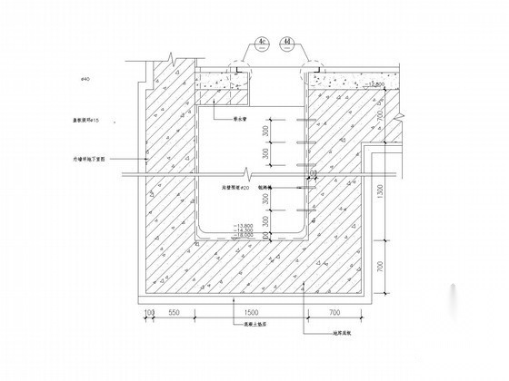 [广东]53层超高层办公楼集水坑大样图 建筑通用节点