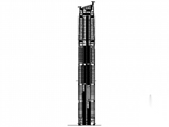 [湖北]88层大型中央商业中心建筑各层平面施工图