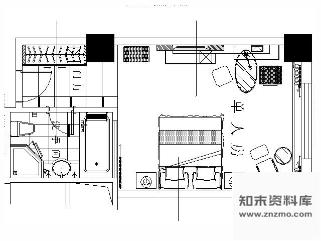 施工图哈尔滨某酒店标准单人房施工图