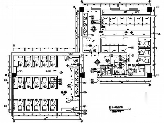 120平米公共卫生间施工图