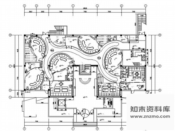 施工图江苏某豪华四层夜总会室内装修施工图