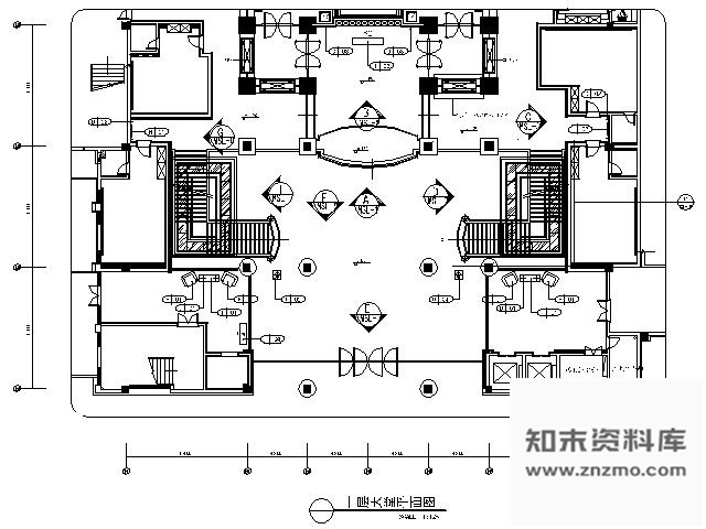 施工图广东五星级酒店夜总会大堂施工图