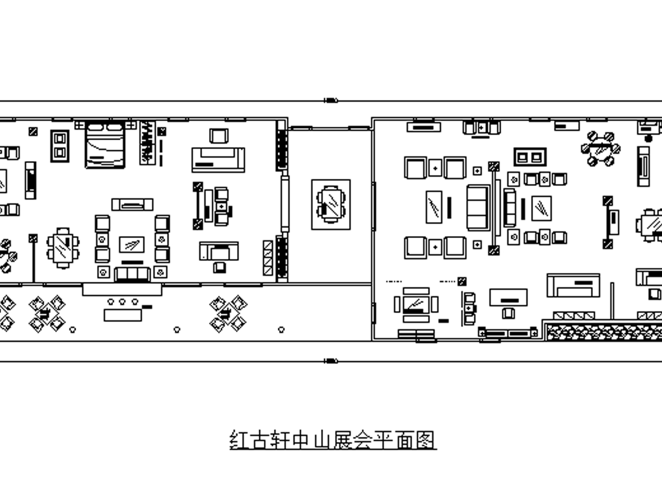 红木家具专卖店CAD施工图 展厅 家具商铺 展览 家具卖场 新中式