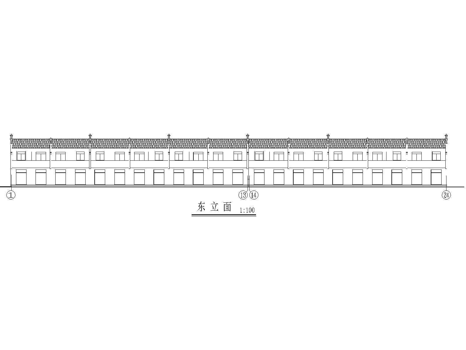 二层门面_居住楼建筑施工图 CAD