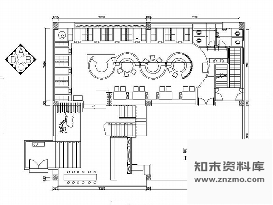 施工图福建传统气息时尚火锅店室内装修CAD施工图含效果