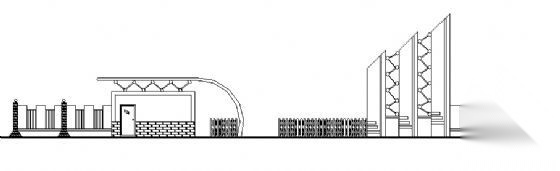 某学校大门建筑方案图