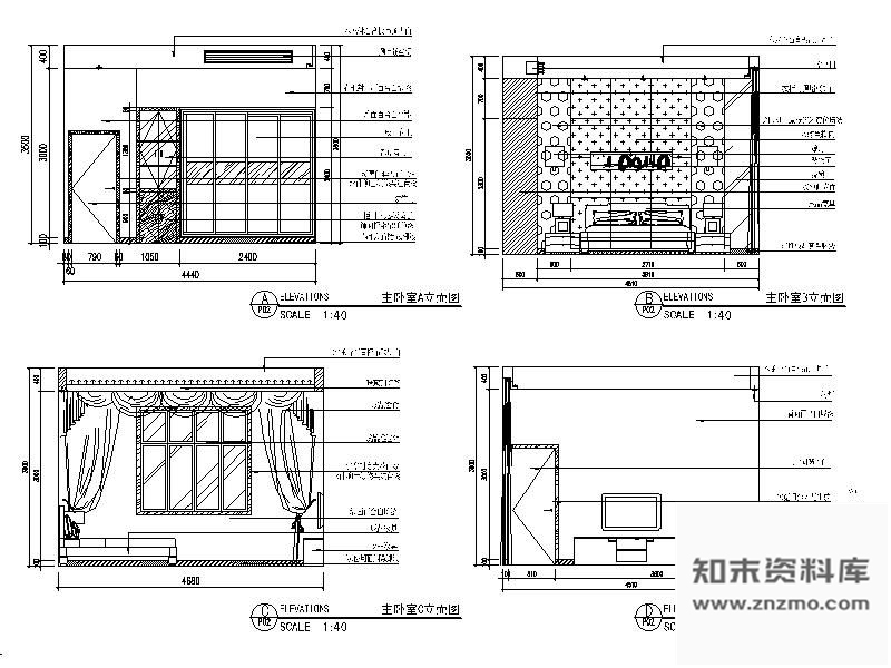 图块/节点主卧室立面图