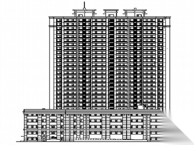 [通河县]某二十六层高层商住楼建筑施工图