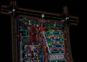多层小区景观cad图纸素材
