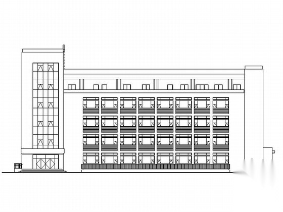 [陕西]5层现代风格市级附属医院肝病治疗中心建筑施工图