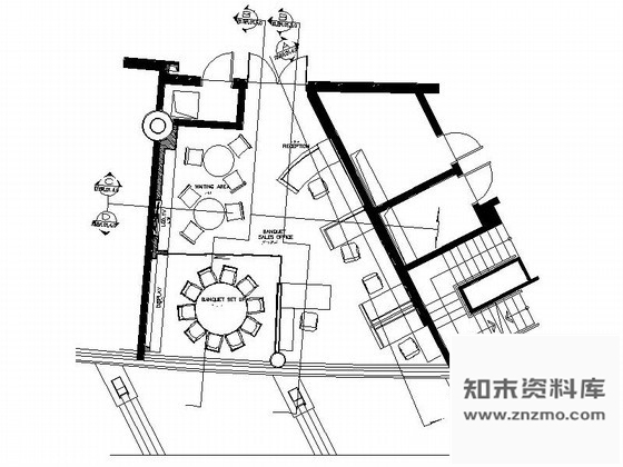 施工图皇冠酒店宴会销售处施工图