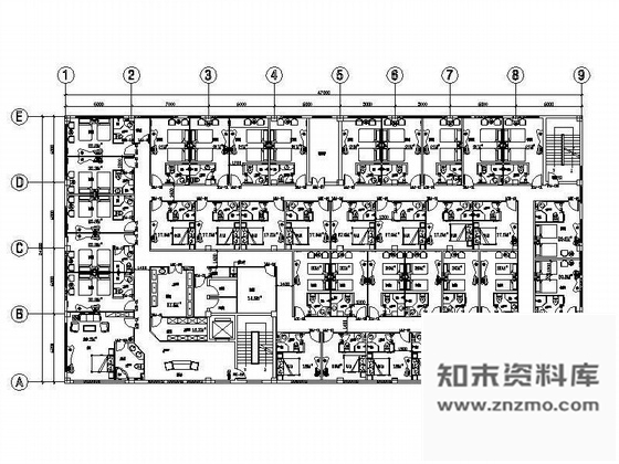 施工图某宾馆平面装修图纸